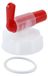 Robinet de vidange et robinet doseur - Robinet pour systèmes d'irrigation hydroponiques (blanc/rouge)