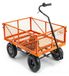 Merkloos Bolderwagen - Met verwijderbare zijwanden - 180 kg - Zwart - Opvouwbaar