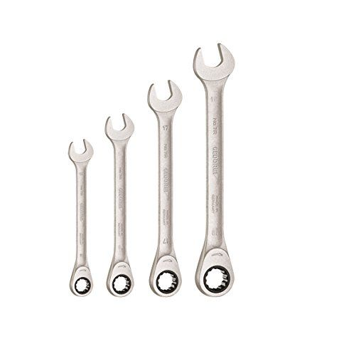 GEDORE S 7 R-04 steeksleutelset met ringratel, 4-delig, 10-19 mm