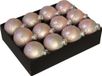 Merkloos / Sans marque Othmar Decorations Kerstballen - gedecoreerd - 12 stuks - lichtroze - 7,5 cm - glas