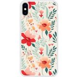 Apple iPhone X Flower wall Verstevigd hoesje met sublimatie bedrukking