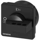 Siemens 3LD Draaibedieningsmechanisme, voorzijde type roterende bediening voor lastscheidingsschakelaar 3LD3