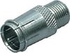 Valueline Coax-Adapter F F-Male Quick - F-Connector Female Zilver