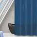 MSV Douchegordijn, polyester, Romana, 180 x 180 cm, donkerblauw, transparant