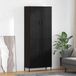 vidaXL Hoge kast, zwart, eikenlook, 69,5 x 34 x 180 cm, houtvezel