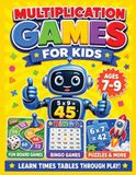 Multiplication Games for Kids: A Fun Workbook with Times Tables Practice, Answer Hunts, Bingo, Dice Activities, Puzzles, Board Challenges, and Color-by-Number Pages
