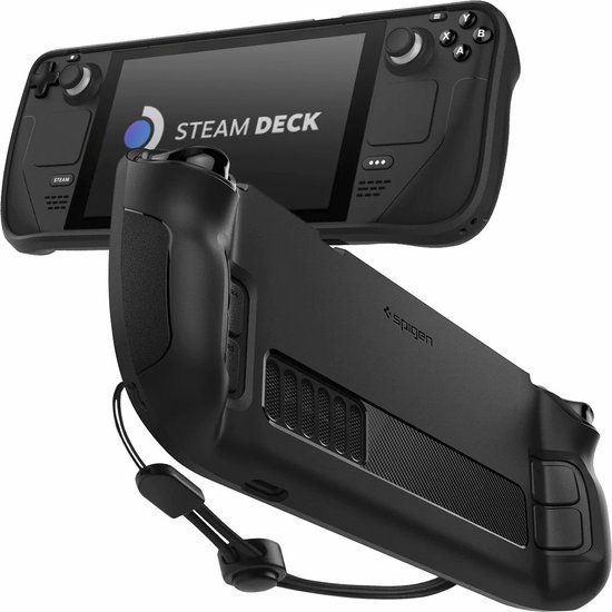 Spigen - Steam Deck hoes - Rugged TPU - Zwart
