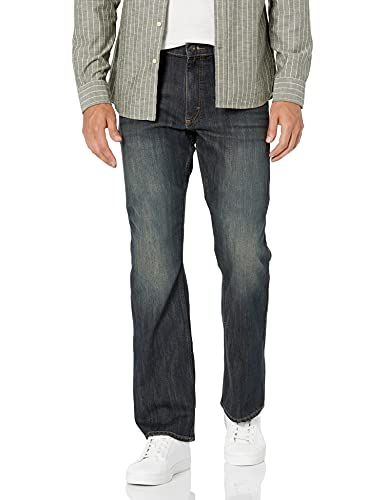 Wrangler Authentics Men's Relaxed Fit Boot Cut Jeans - Blue/Black Stretch - 34W / 30L