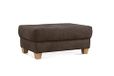 CAVADORE Puccino kruk met houten poten, landelijke stijl, microvezel, donkerbruin, 99 x 45 x 65 cm