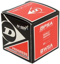 Dunlop Progress squashbal - rode stip