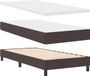vidaXL Boxspringbed met hoofdeinde, donkerbruin, 200 x 90 cm, stof