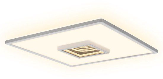 B.K.Licht Vierkante LED Plafondlamp met Tunneleffect - Chroom
