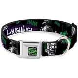 Buckle-Down 38,1-66 cm jkk-haha gestapeld volledige kleur zwart/grijs/groen hondenhalsband, groot