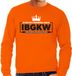 Bellatio Decorations Koningsdag verkleed sweater heren - ik ben niet dronken - oranje S