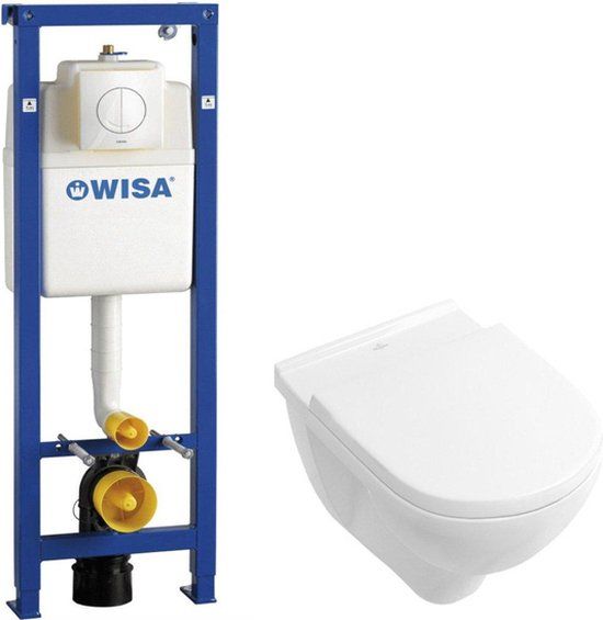 Villeroy & Boch O.novo inbouwset Wisa - Diepspoel - Softclose - Wit
