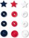 Prym Love Color drukknoppen Ster 12,4mm rood/wit/marine