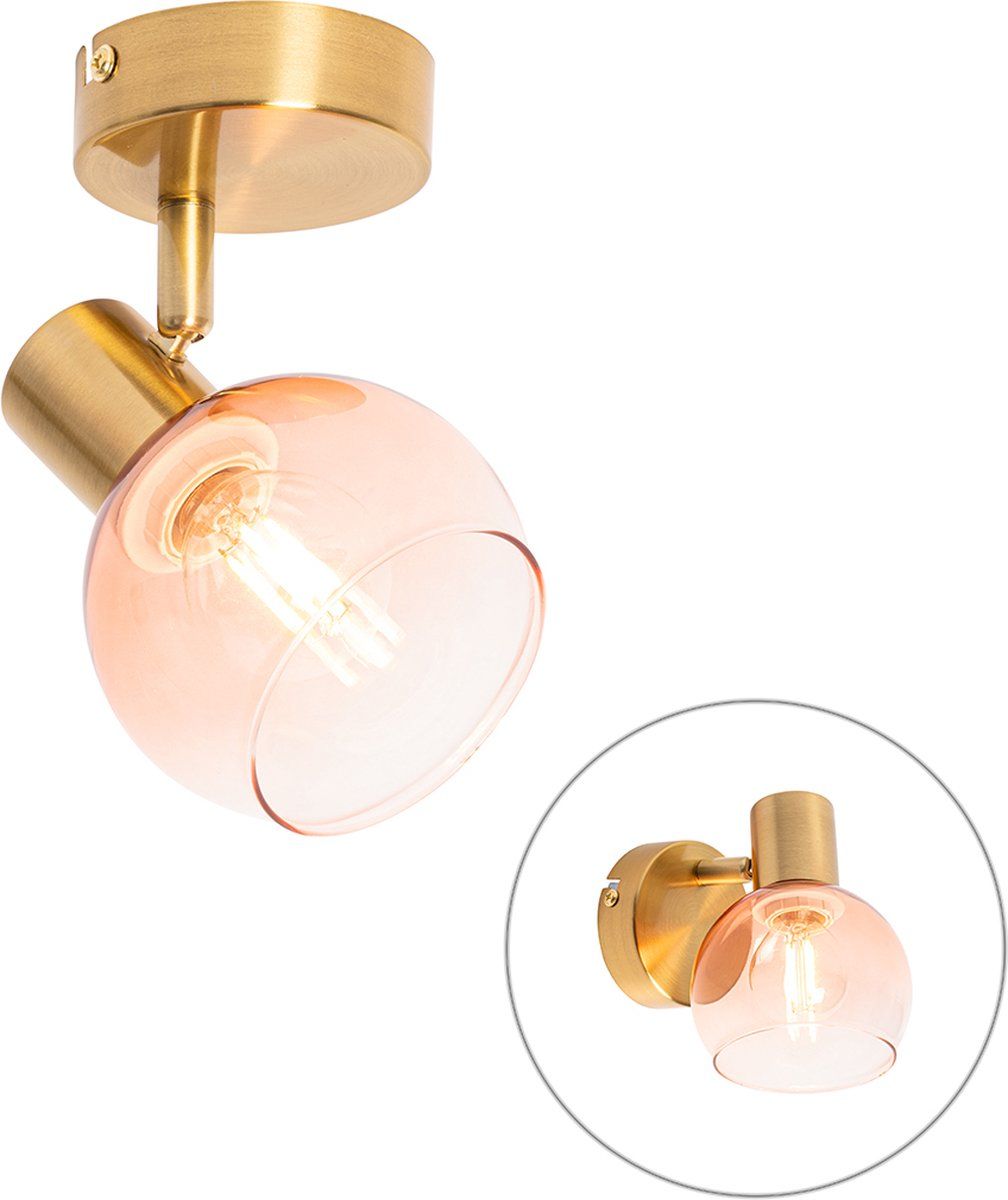 QAZQA Vidro Art Deco Plafondspot - Roze - 1 lichts - E14