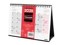 Finocam - Tafelkalender 2026, maandoverzicht januari - december 2026 (12 maanden), kalender 2026 om op te schrijven, neutrale maandplanner - Portugees