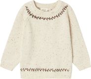 NAME IT - NMNGALTO RIO LS KNIT LIL - Unisex - Lange mouwen shirts - Wit - Katoen - Regular Fit