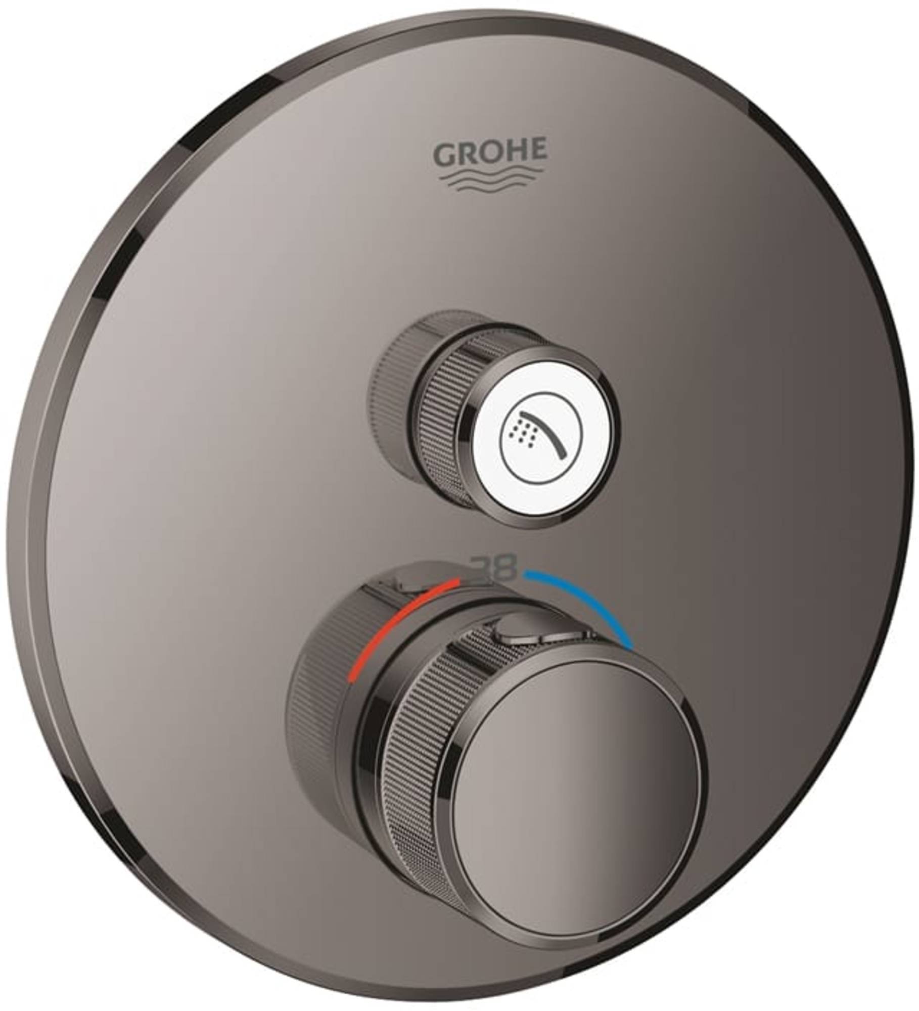 GROHE Grohtherm Smartcontrol Douche Opbouwdeel Rond 15,8x4,3 cm Hard Graphite