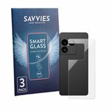 Savvies 3 Stuks Screenprotector voor Sony Xperia 1 VIII (Achterkant) - Glas Transparant