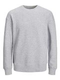 JACK & JONES Star basic sweat crew neck regular fit - heren sweatshirt katoenmengsel met O-hals - lichtgrijs melange