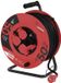 Professionele Emos Kabelhaspel H05 IP44 3x1,5qmm - 50 meter - 4 stopcontacten - Zwart/Rood