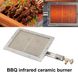 Barbecue Gaz - Brûleur infrarouge avec brûleur latéral en céramique 22x17 cm - Chauffage de grill à gaz pour barbecue et camping