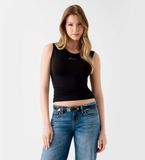 Guess Zwarte top met logo van strass-steentjes