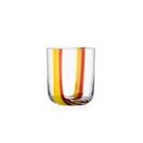 Ichendorf Milano Tumbler, geel en bordeaux U, collectie Gesti, 35 cl, mondgeblazen glas, handgemaakt