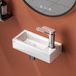 EMKE Kleine handwastafel, 37 x 17,8 x 9,5 cm, wit