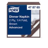 Tork Dinnerservet Bruin, 1/4-vouw 2-laags, 40 x 39 cm, 150 servetten, 478765