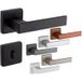 Fimet Drückergarnitur PUSH 1317-211 en aluminium, WC - salle de bain - blanc mat