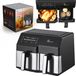 Extralink FRITEUSE À AIR CHAUD 10L (6L+4L) EU SJ-1000 2500W Double Noir