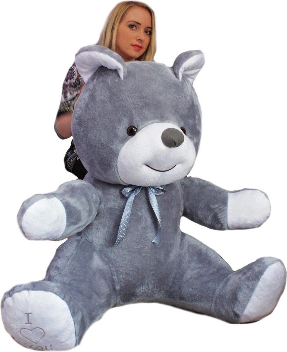 Viking Choice Grote knuffelbeer - I love you - Grijs - Unisex