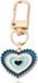 LGT JWLS Lookinggoodtoday Goudkleurige Hart Sleutelhanger Blauw met Musketonhaak