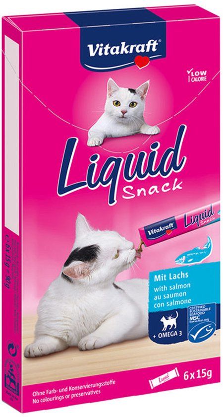 Vitakraft Cat Liquid Snack - Zalm - 270 gram (18 x 15 gram)