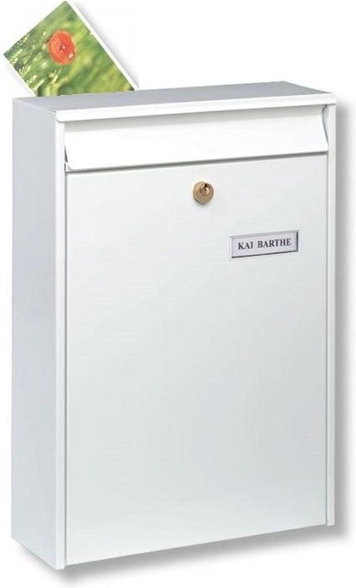Maison Home Leipzig - Brievenbus - Wit - RVS - Wandmodel