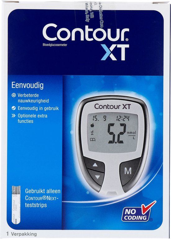 Ascensia Contour XT startpakket - Bloedsuikermeter - Grijs