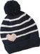 Vertbaudet Set - muts - sjaal - wanten - wantjes - meisjes - hartje - marineblauw - 9-12 mnd