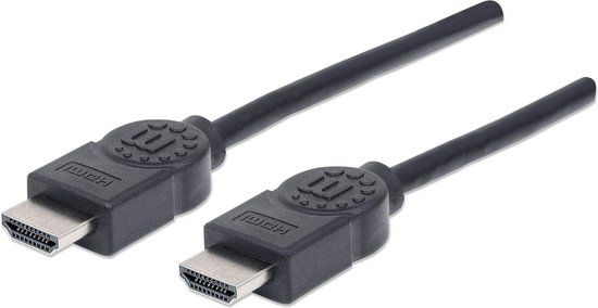 Manhattan HDMI-kabel Ethernet A - A St/St 5.00m ARC 28 AWG Zwart