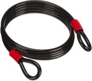 Relaxdays staalkabel - met lussen - Ø 12 mm - 5 m - geplastificeerde stalen kabel - zwart