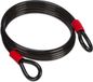 Relaxdays staalkabel - met lussen - Ø 12 mm - 5 m - geplastificeerde stalen kabel - zwart