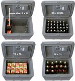 Dino KRAFTPAKET Koelbox trolley Energielabel: F (A - G) Thermo-elektrisch 230 V, 12 V Grijs 40 l