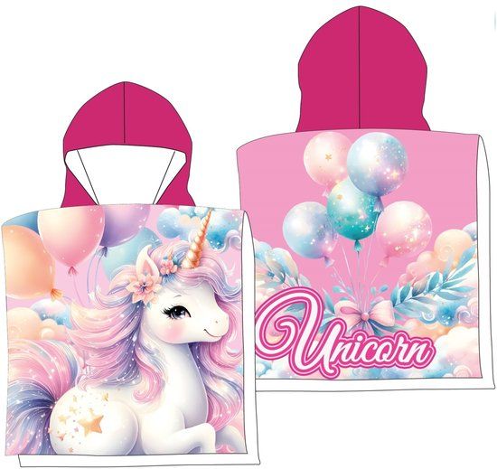 4KidsOnly Mister License Unicorn poncho Roze Unisex One size Kinderen