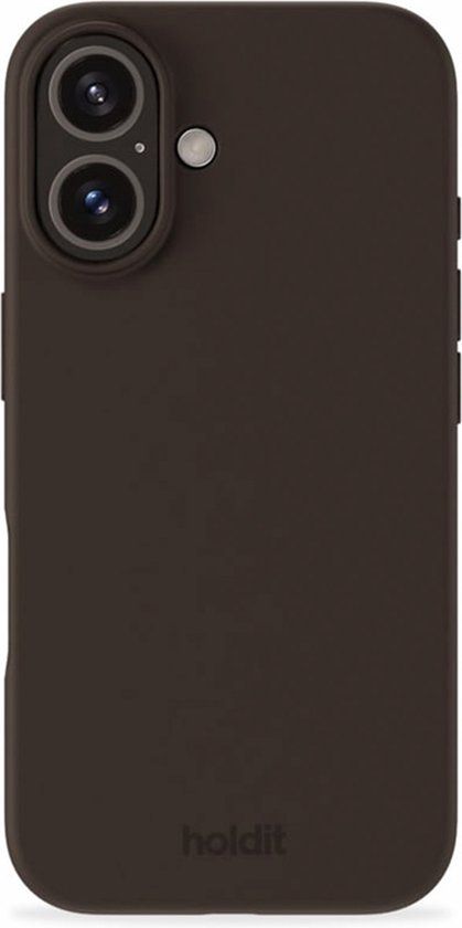 Holdit Silicone Case geschikt voor Apple iPhone 16 - Chocolate