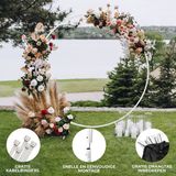 MonsterShop Bruiloft Cirkel Backdrop Frame - Wit - 200x56x210 cm