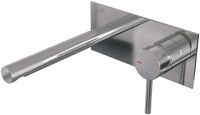 Brauer Chrome Edition Inbouw Wastafelmengkraan met Rechte Uitloop en Afdekplaat Model A1 Chroom