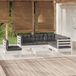 Maison Exclusive - Ensemble de jardin pour 6 personnes avec coussins, bois de pin blanc