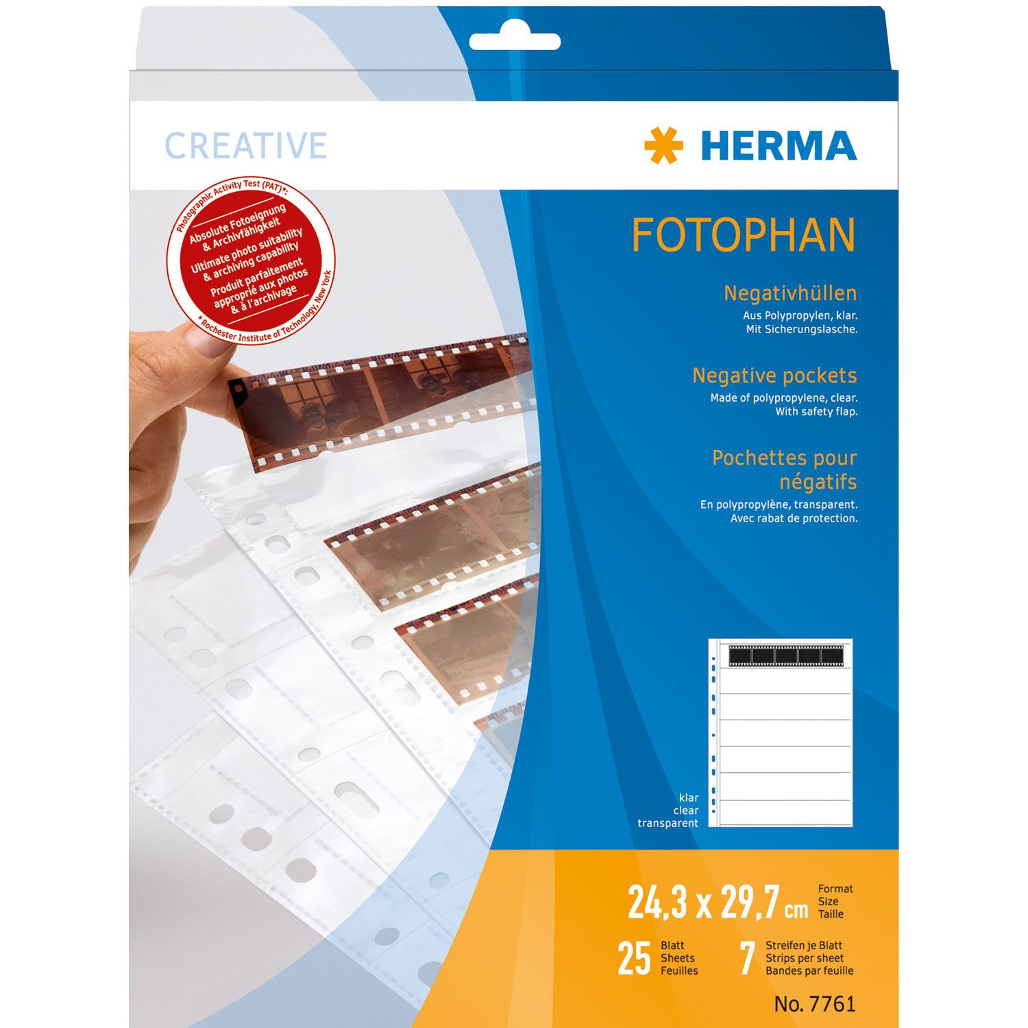 HERMA 7761 - Opslag van fotonegatieven en dia's - Transparant
